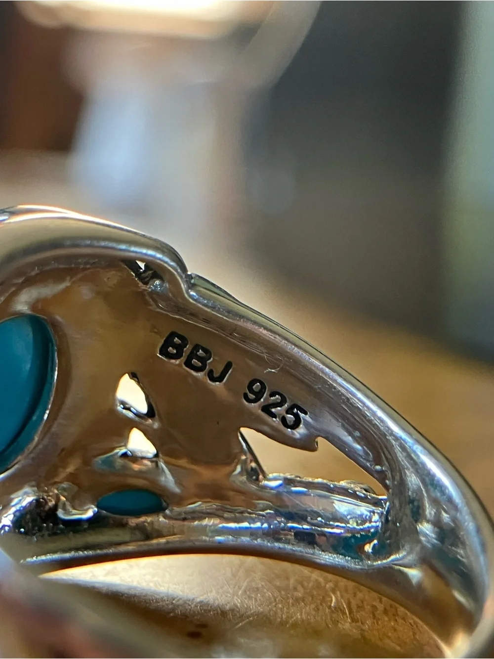 Sleeping Beauty Turquoise Sterling Silver Ring Size 7